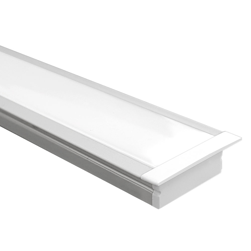 Perfil de aluminio BLANCO superficie 17x15x2000mm con difusor opal